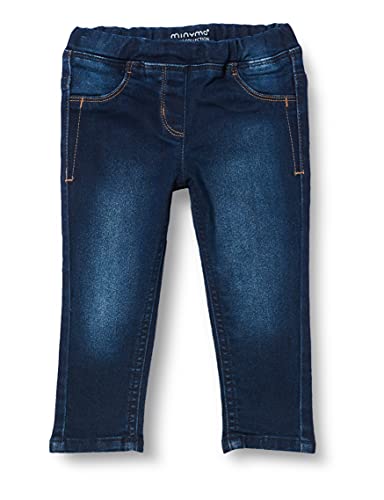 MINYMO Jeansy dziewczęce Power Stretch Slim Fit, niebieski (Dark Blue Denim), 80 cm