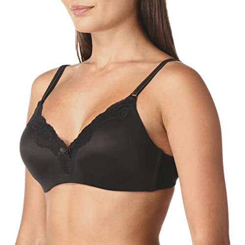 Maidenform Damski biustonosz Comfort Devotion – Demi, Czarny (Bk W/Bdb), 75B