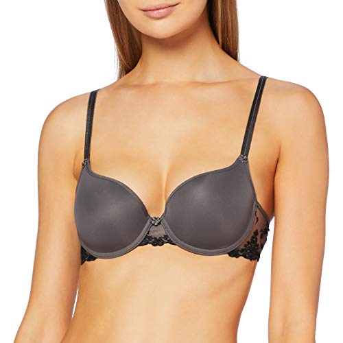 Passionata WHITE NIGHTS, zakrywający biustonosz t-shirt, bielizna damska, Gris Intense, 75A