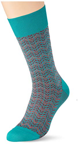 FALKE Męskie skarpety Colour Waves, zielony (Emerald 7205), 39/40 EU