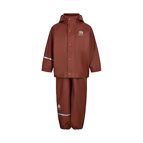 Celavi Unisex Basic Rainwear Set-Solid Pu dziecięca kurtka przeciwdeszczowa, Tortoise Shell, 100