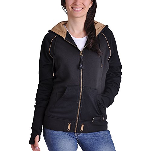 Meroncourt Damska bluza z kapturem zapinana na zamek z logo Assassin's