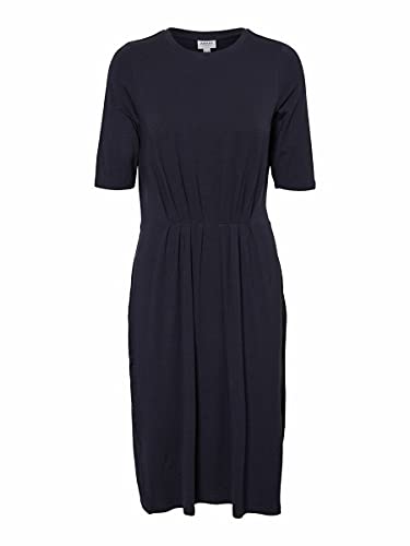 VERO MODA Damska sukienka midi rękawy 2/4, Night Sky, XS