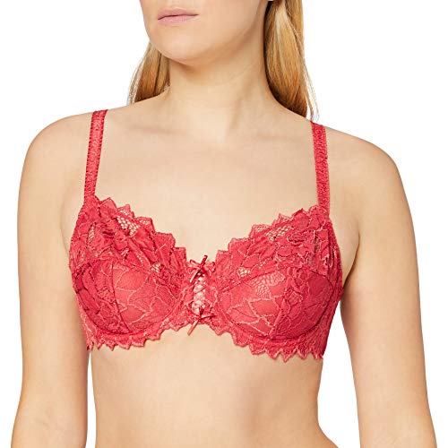 Sans Complexe Damski Arum 70564 klasyczny biustonosz z fiszbinami, Rouge Cardinal, 85D