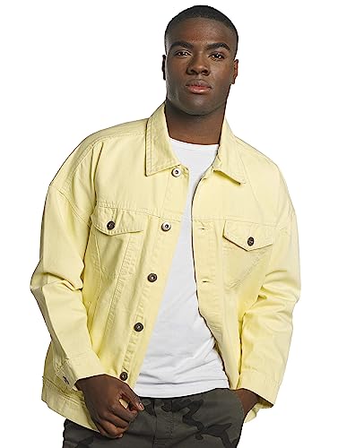 Urban Classics Męska kurtka jeansowa oversize Garment Dye, żółty (Powder Yellow 01323), S