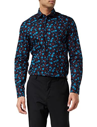 Seidensticker Męska koszula biznesowa – łatwa do prasowania, wąska koszula – Slim Fit – długi rękaw – kołnierz typu kent – 100% bawełna