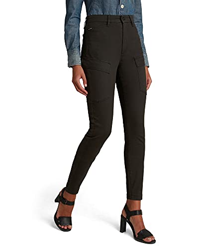 G-STAR RAW Damskie spodnie typu cargo High G-Shape Skinny, Raven C105-976, 24W x 32L