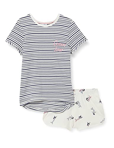 Sanetta Dziewczęce krótkie niebieskie piżama dla niemowląt i małych dzieci, admirał, 116 cm