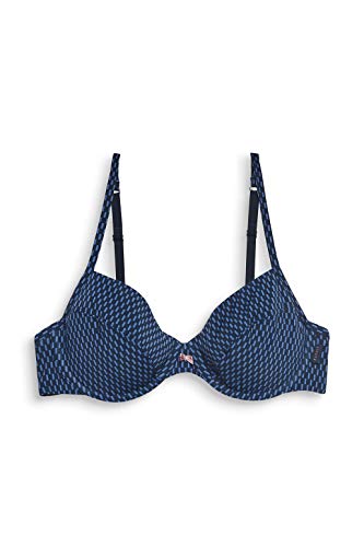 ESPRIT Damski biustonosz z fiszbinami Broome Printed Underwire, niebieski (Navy 400), 85C