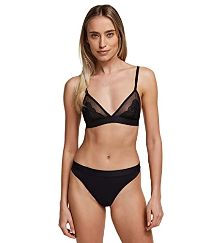 KARL LAGERFELD Damski biustonosz koronkowy Triangle, czarny, L