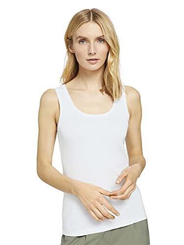 TOM TAILOR Damski Top Basic 1025776, 10315 - Whisper White, XL