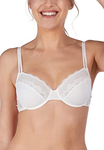 HUBER Damski biustonosz z fiszbinami Micro Lace, Ivory, 85C