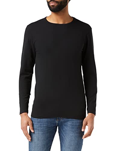 Urban Classics Męska koszulka z długim rękawem ze stretchem L/S, Czarny (czarny 0007), L