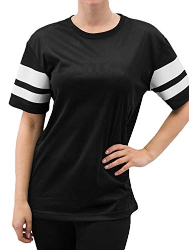 Urban Classics Damska koszulka damska w paski Mesh Tee, Blk/Wht, S