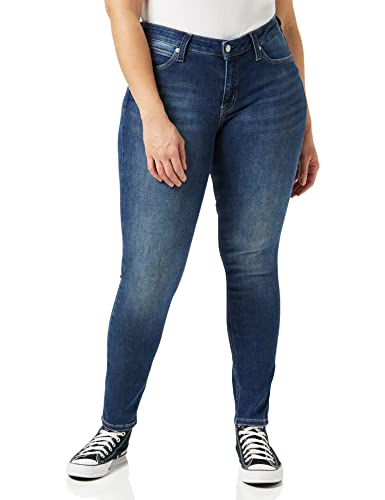 Calvin Klein Jeans Damskie spodnie jeansowe CKJ 011 MID RISE SKINNY_Zz001 średni niebieski, 34 W / 26 L
