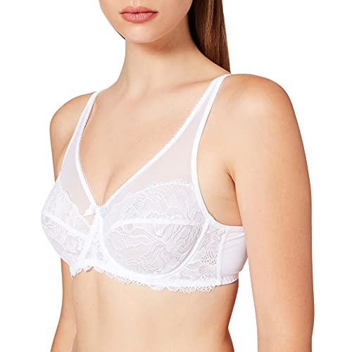 DIM Damski biustonosz z fiszbinami Soutien-Gorge Avec Armatures hojny Essentiel bez wyściółki, Biały (Blanc 0hy), 75B