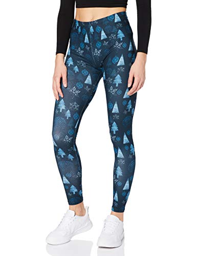 cosey - Kolorowe legginsy z nadrukiem (rozmiar uniwersalny) różne wzory legginsów, symbole zimowe, rozmiar uniwersalny, Symbole zimowe, jeden rozmiar