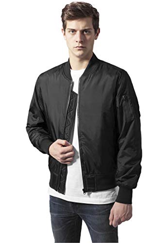 Urban Classics Męska kurtka Tech Zip Bomber, czarny, M