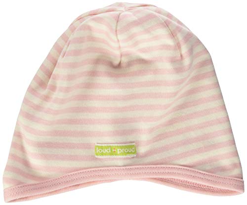 loud + proud Unisex dziecięca czapka dwustronna, certyfikat GOTS czapka beanie, różowy, 122-128