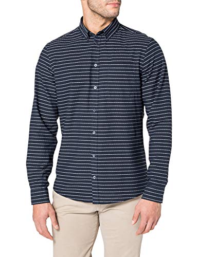 CASUAL FRIDAY Męska koszula Anton Ls Bd Striped Dobby, 193923_navy Blazer, S