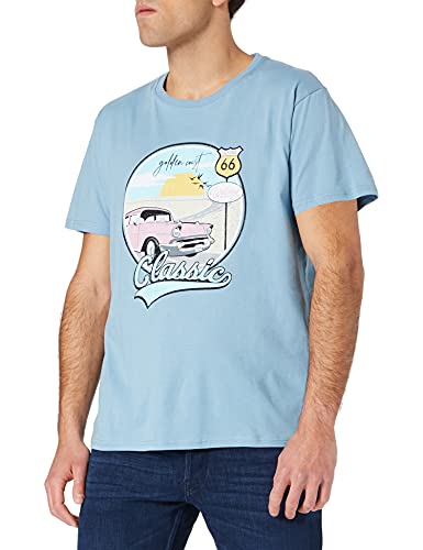 LTB Jeans Męski T-shirt Lisoli, Light Indigo 381, S