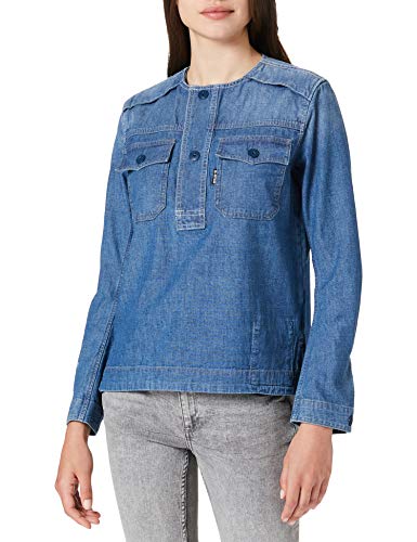 G-STAR RAW Damska koszulka robocza, Faded Aegean Blue C611-c245, S