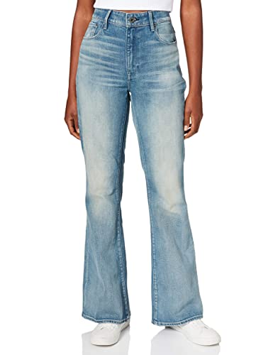 G-STAR RAW Dżinsy damskie 3301 High Waist Flare, Vintage Cool Aqua C052-c277, 25W x 30L