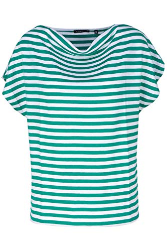 #ONE MORE STORY T-shirt damski w paski, Jelly Green 2 Tone, 34 PL