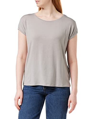 VERO MODA Damski T-shirt Vmava Plain Ss Top Ga Noos, Ash/, S