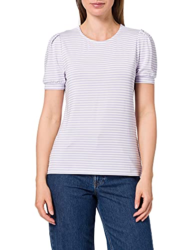 VERO MODA Damska koszulka Vmkate Ss Top JRS, Pastel Lilac/paski: białe paski, L