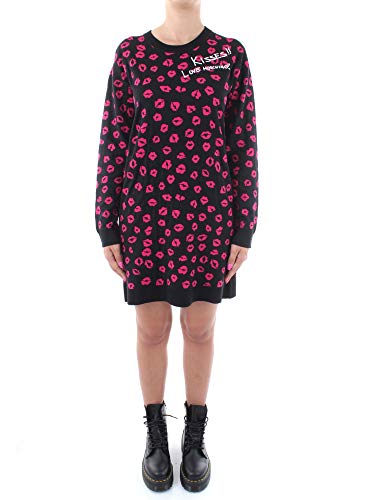 Love Moschino Damska sukienka z długim rękawem i knitowanym ściągaczem