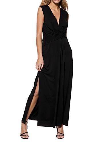 IVYREVEL damska sukienka z przodu rozcięta sukienka impreza