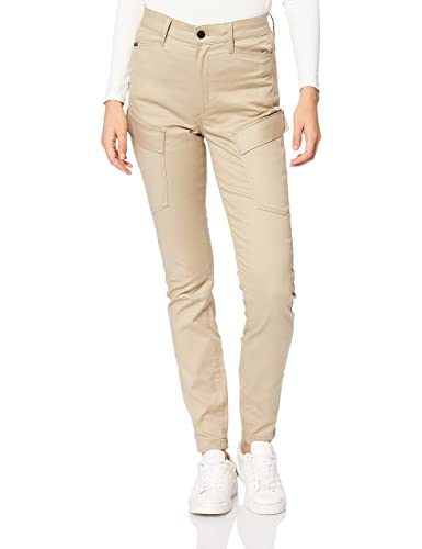 G-STAR RAW Damskie spodnie z wysokim stanem G-Shape Skinny Cargo, Khaki C105-367, 28W x 34L