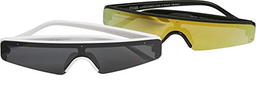 Urban Classics Okulary przeciwsłoneczne Kos 2-pak czarne/białe, rozmiar uniwersalny UE, czarny/biały, jeden rozmiar