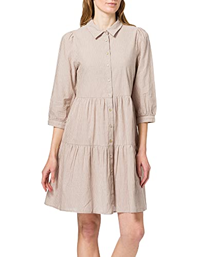 ONLY Sukienka damska, taupe Gray/Stripes:cloud Dancer, S