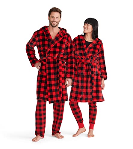 Little Blue House by Hatley Unisex Fuzzy Fleece Robe płaszcz kąpielowy