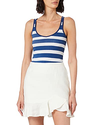 NA-KD Mini spódnica damska z falbanką, biały, 66 PL