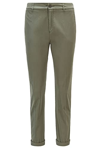 BOSS Damskie spodnie na czas wolny C_tachini-d, Dark Green304, 38 PL