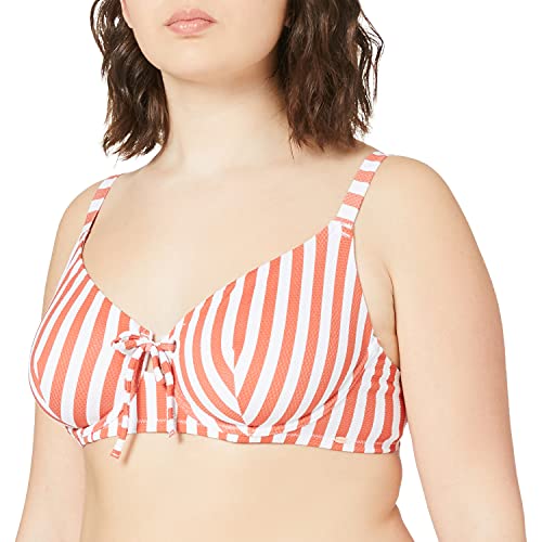 Skiny Damski biustonosz z fiszbinami Surf Girl bikini, Burntochre Stripes, 85C