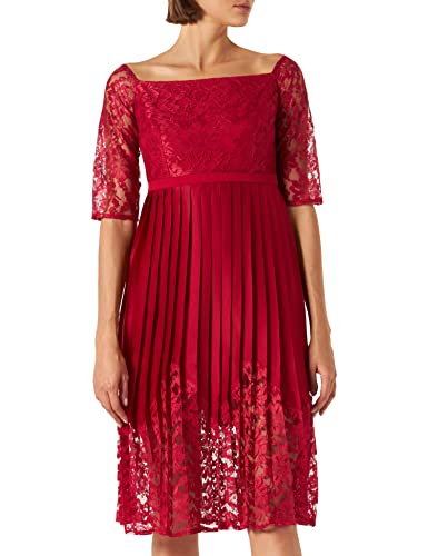Little Mistress damska czerwona koronka top sukienka midi