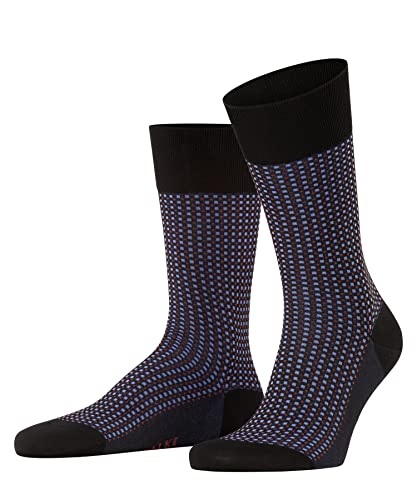 FALKE Mężczyźni Skarpety Uptown Tie M SO Bawełna z wzorem 1 Para, Czarny (Black 3000), 43-44