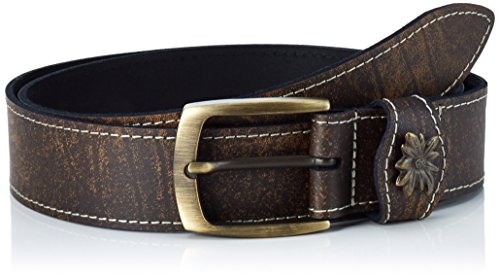 Werner Trachten Pasek do stroju ludowego, uniseks, Brązowy (brązowy Rugato 565), 90