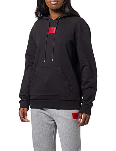 HUGO Damska bluza z kapturem Dasara_redlabel, czarny (Black1), S