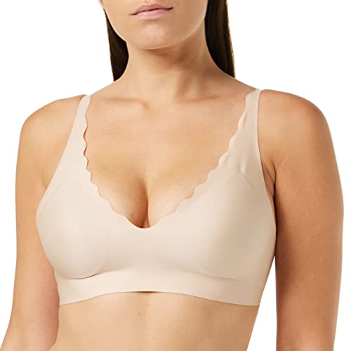 Sloggi Damski biustonosz Zero Feel Wavy bez fiszbin, Masło Peanut, XS