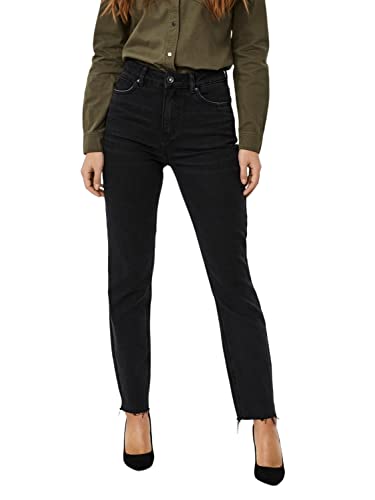 VERO MODA Dżinsy damskie VMBRENDA High Waisted MOM, czarny denim, 27W x 34L