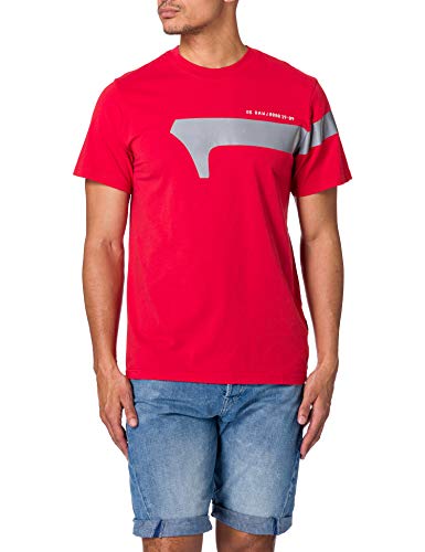 G-STAR RAW Męski t-shirt odblaskowy Graphic, Dark Candy 336-c235, XS