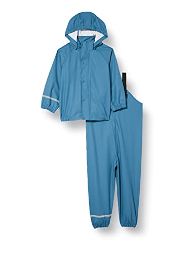 Name It Uniseks - Dzieci Nkndry Rain Set Noos Zestaw Przeciwdeszczowy, Niebieski (Real Teal), 140