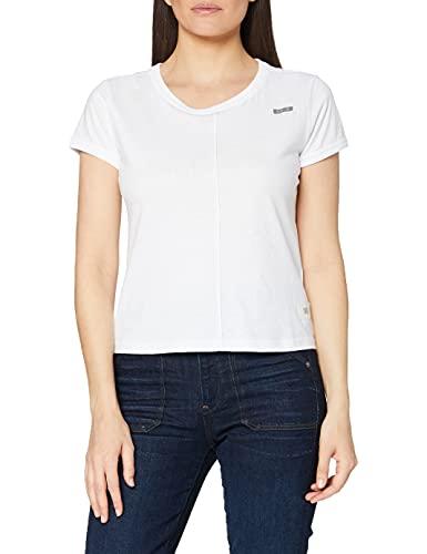 G-STAR RAW Męski top Stitching Slim T-Shirt, White C783-110, XXL