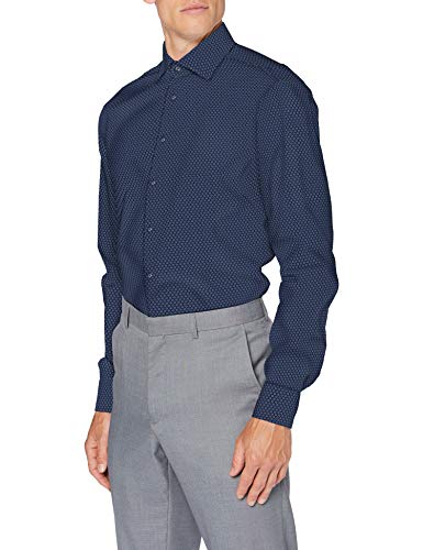 Seidensticker Męska koszula biznesowa – lekka koszula z prostym krojem – Regular Fit – długi rękaw – kołnierz typu kent – 100% bawełna