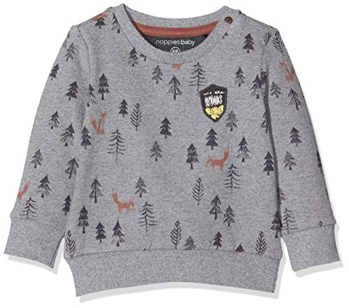 Noppies Bluza chłopięca B Sweat Ls Allentown, szary (Charcoal Melange P206), 50 cm